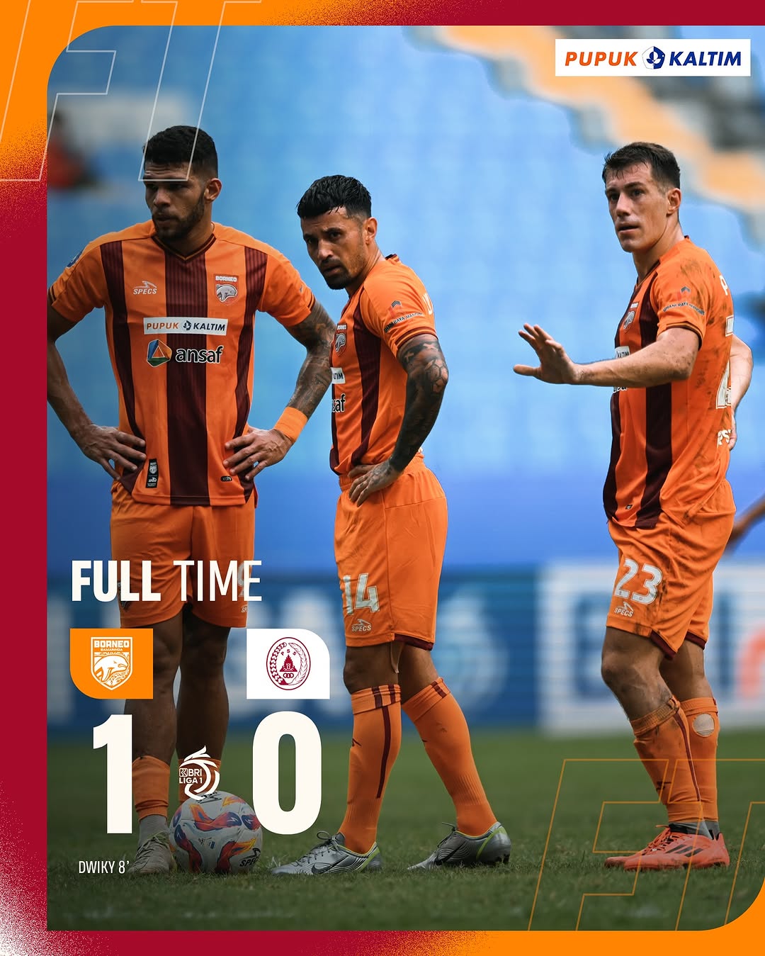 Hasil Permainan Borneo FC vs PSS Sleman 1-0: Pesut Etam Jadi Andalan